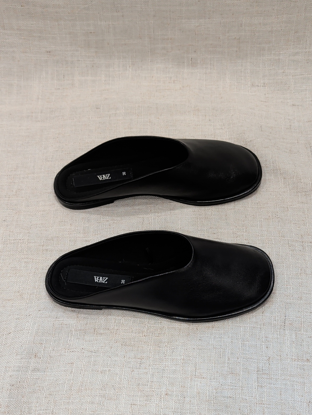 ZARA Leather Mule Loafers - Picture 3 of 8